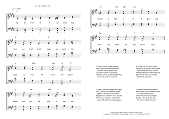 Hymn score of: By the cross of Jesus standing - The Cross (Horatius Bonar/Johannes Thomas Rüegg)