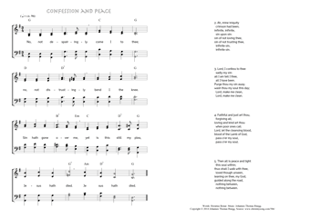 Hymn score of: No, not despairingly - Confession and Peace (Horatius Bonar/Johannes Thomas Rüegg)