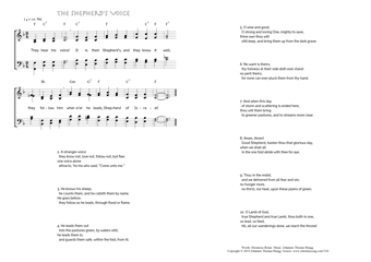 Hymn score of: They hear his voice! - The Shepherd's Voice (Horatius Bonar/Johannes Thomas Rüegg)