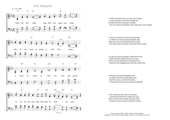 Hymn score of: Fetch me the lightning from yon frowning cloud - The Prayer (Horatius Bonar/Johannes Thomas Rüegg)