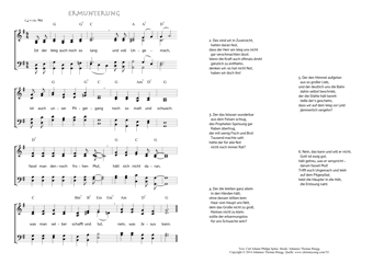 Hymn score of: Ist der Weg auch noch so lang - Ermunterung (Carl Johann Philipp Spitta/Johannes Thomas Rüegg)