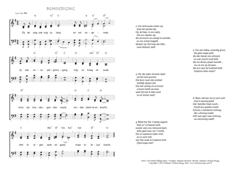 Hymn score of: Zij de weg ook nog zo lang - Bemoediging (Carl Johann Philipp Spitta/Johannes Riemens/Johannes Thomas Rüegg)