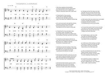 Hymn score of: I look along the past, and gather themes - Thankful Memories (Horatius Bonar/Johannes Thomas Rüegg)