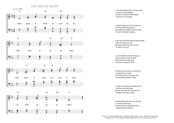 Hymn score of: What greater blessedness can be - The life of faith (Carl Johann Philipp Spitta/Richard Massie/Johannes Thomas Rüegg)