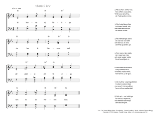 Hymn score of: Vi kunna ej förtiga - Trons liv (Carl Johann Philipp Spitta/Torsten Lundberg/Johannes Thomas Rüegg)