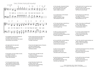 Hymn score of: All night upon the city wall - The stone rolled away (Horatius Bonar/Johannes Thomas Rüegg)