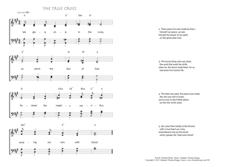 Hymn score of: We glory only in the cross - The true cross (Horatius Bonar/Johannes Thomas Rüegg)