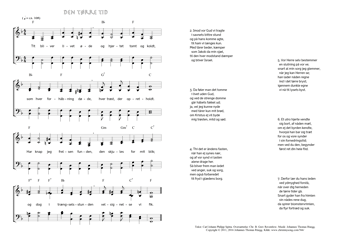 Hymn score of: Tit bliver livet øde - Den tørre tid (Carl Johann Philipp Spitta/Christian Benedictus Reventlow/Johannes Thomas Rüegg)