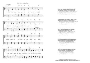 Hymn score of: 'Tis a sharp rugged hill, that seems to mock - To the Mark (Horatius Bonar/Johannes Thomas Rüegg)