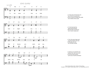 Hymn score of: To the name of God on high - Give glory (Horatius Bonar/Johannes Thomas Rüegg)