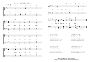 Hymn score of: Done is the work that saves - The Work that Saves (Horatius Bonar/Johannes Thomas Rüegg)