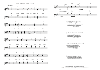 Hymn score of: The cross stands firm - The same for ever (Horatius Bonar/Johannes Thomas Rüegg)