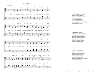 Hymn score of: Not in thine anger, Lord - Psalm 6 (Horatius Bonar/Johannes Thomas Rüegg)