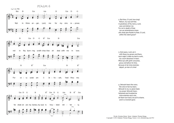 Hymn score of: Not in thine anger, Lord - Psalm 6 (Horatius Bonar/Johannes Thomas Rüegg)