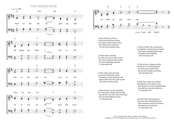 Hymn score of: Rock of the desert - The Desert Rock (Horatius Bonar/Johannes Thomas Rüegg)