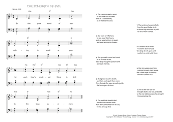 Hymn score of: In this great world of ours - The strength of evil (Horatius Bonar/Johannes Thomas Rüegg)