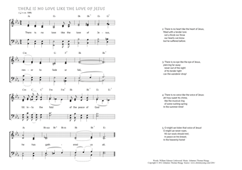 Hymn score of: There is no love like the love of Jesus (William Edensor Littlewood/Johannes Thomas Rüegg)