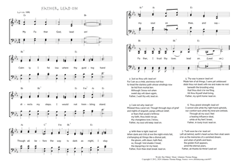 Hymn score of: My Father God, lead on! - Father, lead on (Ray Palmer/Johannes Thomas Rüegg)