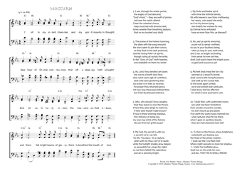 Hymn score of: I sit in my silent chamber - Nocturn (Ray Palmer/Johannes Thomas Rüegg)