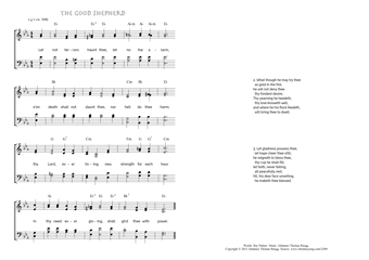 Hymn score of: Let not terrors haunt thee - The Good Shepherd (Ray Palmer/Johannes Thomas Rüegg)