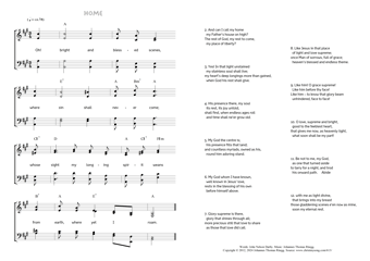 Hymn score of: Oh! bright and blessed scenes - Home (John Nelson Darby/Johannes Thomas Rüegg)