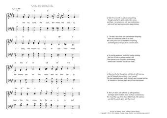 Hymn score of: I see my Lord, the pure, the meek, the lowly - Via Dolorosa (Ray Palmer/Johannes Thomas Rüegg)
