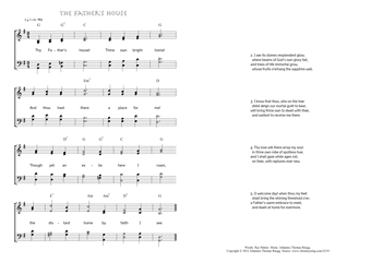Hymn score of: Thy Father's house! Thine own bright home! - The Father's house (Ray Palmer/Johannes Thomas Rüegg)