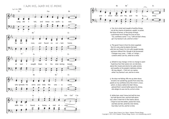 Hymn score of: Long did I toil, and knew no earthly rest - I am his, and he is mine (Henry Francis Lyte/Johannes Thomas Rüegg)