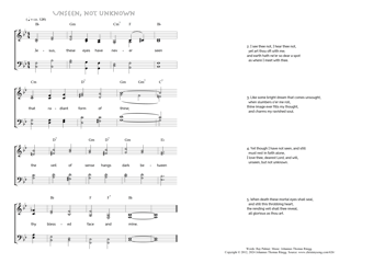 Hymn score of: Jesus, these eyes have never seen - Unseen, not unknown (Ray Palmer/Johannes Thomas Rüegg)