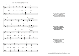 Hymn score of: Fount of everlasting love - Spiritual refreshing (Ray Palmer/Johannes Thomas Rüegg)