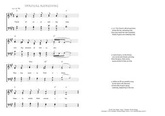 Hymn score of: Fount of everlasting love - Spiritual refreshing (Ray Palmer/Johannes Thomas Rüegg)