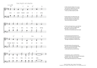 Hymn score of: Lord, I would heavenward ever press - The rest of faith (Ray Palmer/Johannes Thomas Rüegg)