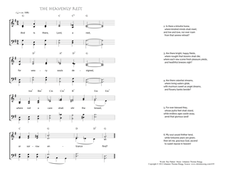 Hymn score of: And is there, Lord, a rest - The heavenly rest (Ray Palmer/Johannes Thomas Rüegg)