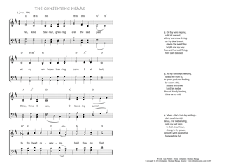 Hymn score of: Yes, kind Saviour, grieving - The consenting heart (Ray Palmer/Johannes Thomas Rüegg)