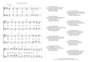 Hymn score of: In the dark days of grief - De profundis (Ray Palmer/Johannes Thomas Rüegg)