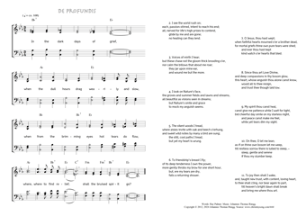 Hymn score of: In the dark days of grief - De profundis (Ray Palmer/Johannes Thomas Rüegg)