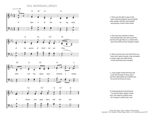 Hymn score of: O Spirit of the living God - The inspiring Spirit (Ray Palmer/Johannes Thomas Rüegg)
