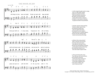 Hymn score of: All things to mine eyes are bright - The hour of joy (Ray Palmer/Johannes Thomas Rüegg)