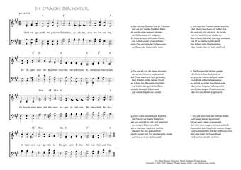 Hymn score of: Seid mir gegrüßt, ihr grünen Schatten - Die Sprache der Natur (Meta Heusser-Schweizer/Johannes Thomas Rüegg)