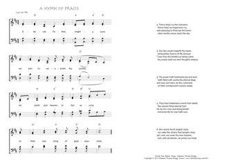 Hymn score of: Eternal Father, mighty Lord - A hymn of praise (Ray Palmer/Johannes Thomas Rüegg)
