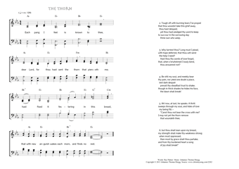 Hymn score of: Each pang I feel is known to thee - The thorn (Ray Palmer/Johannes Thomas Rüegg)
