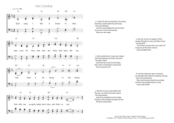 Hymn score of: Each pang I feel is known to thee - The thorn (Ray Palmer/Johannes Thomas Rüegg)