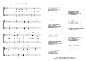 Hymn score of: O Lord, thy glory we behold - Unfoldings (John Nelson Darby/Johannes Thomas Rüegg)