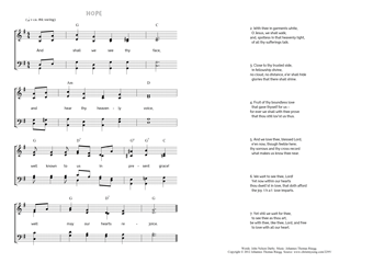 Hymn score of: And shall we see thy face - Hope (John Nelson Darby/Johannes Thomas Rüegg)