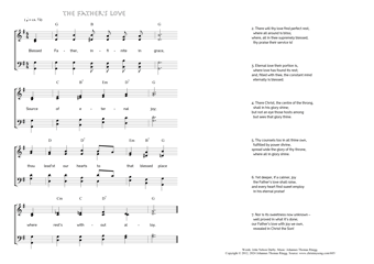 Hymn score of: Blessed Father, infinite in grace - The Father's love (John Nelson Darby/Johannes Thomas Rüegg)