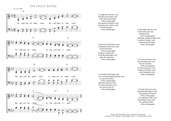 Hymn score of: I'm waiting for thee, Lord - The soul's desire (John Nelson Darby/Johannes Thomas Rüegg)