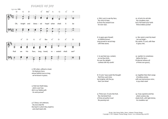 Hymn score of: Oh, bright and blessed hope! - Fulness of joy (John Nelson Darby/Johannes Thomas Rüegg)