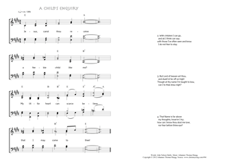 Hymn score of: Jesus, canst thou receive - A child's enquiry (John Nelson Darby/Johannes Thomas Rüegg)