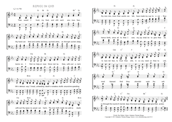 Hymn score of: Thee would I trust, my God - Repose in God (Ray Palmer/Johannes Thomas Rüegg)