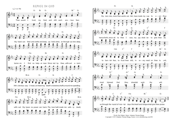Hymn score of: Thee would I trust, my God - Repose in God (Ray Palmer/Johannes Thomas Rüegg)